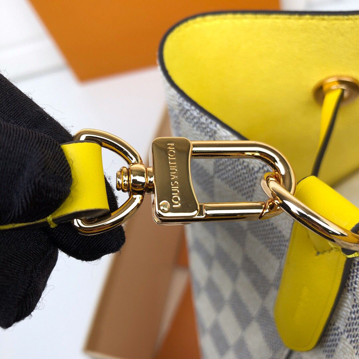 Сумка Louis Vuitton NeoNoe N40151 Damier Azur Canvas Pineapple Yellow "White" фото № 7