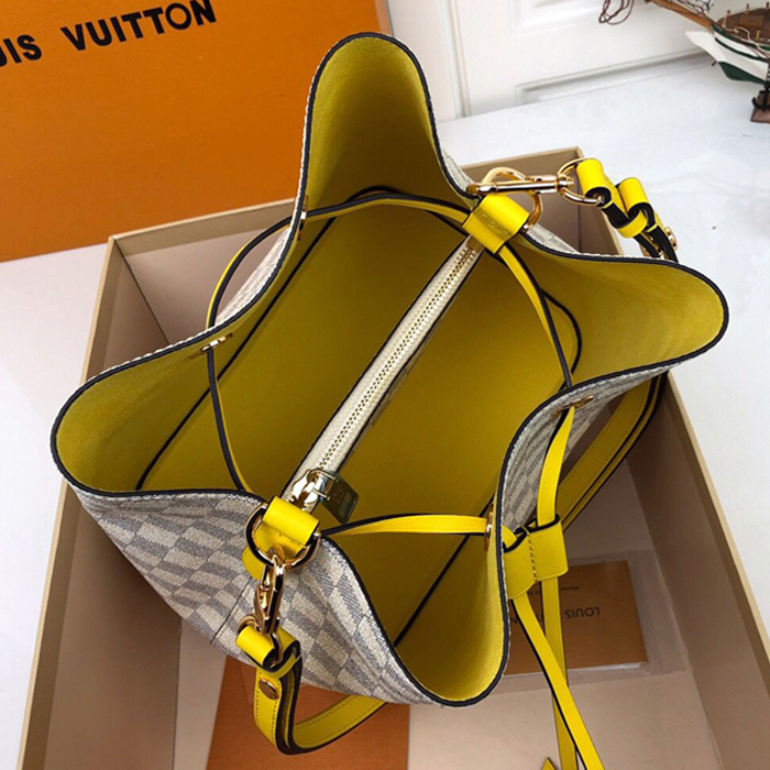 Сумка Louis Vuitton NeoNoe N40151 Damier Azur Canvas Pineapple Yellow "White" фото № 6