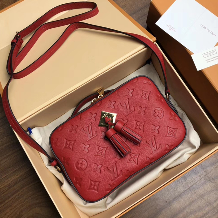 Сумка Louis Vuitton Saintonge M44606 Monogram Empreinte Leather Scarlet "Red" фото № 2