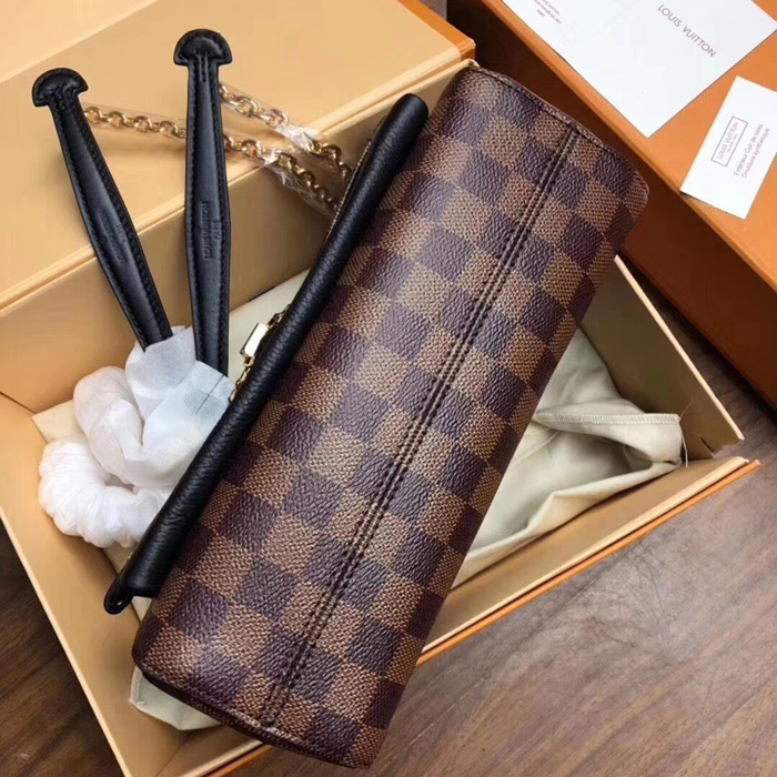 Сумка Louis Vuitton Vavin PM N40108 Damier Ebene Canvas Black "Brown" фото № 4
