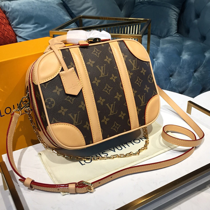 Сумка Louis Vuitton Mini Luggage M44581 Monogram Canvas "Brown" фото № 2