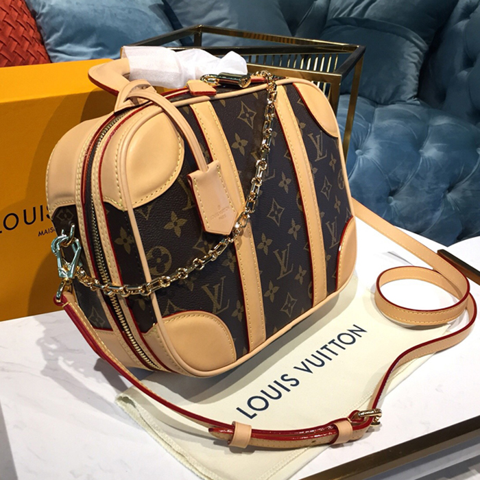 Сумка Louis Vuitton Mini Luggage M44581 Monogram Canvas "Brown" фото № 3