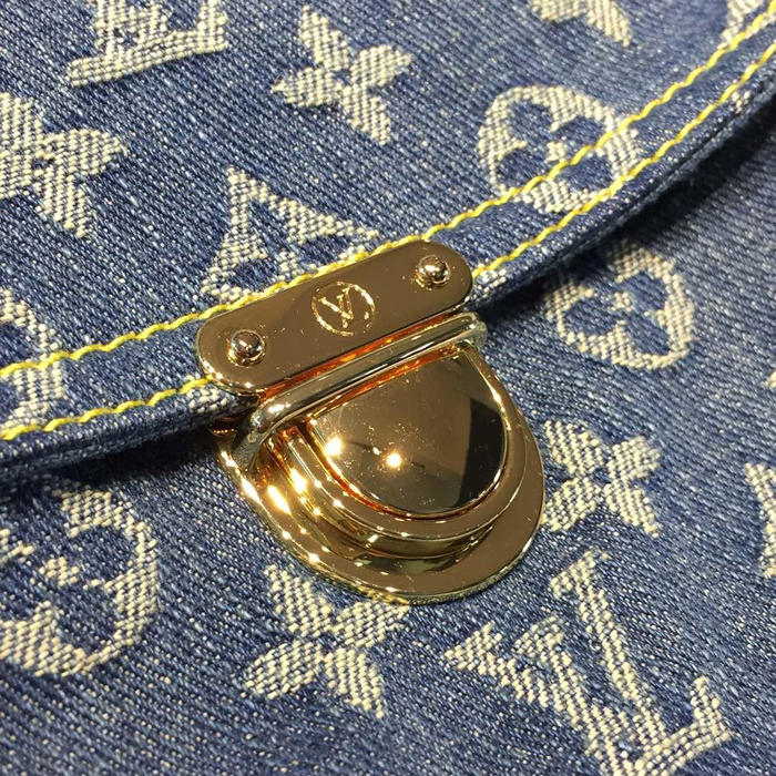 Сумка Louis Vuitton Flat Shopper Shoulder Bag M95018 Monogram "Denim Blue" фото № 7