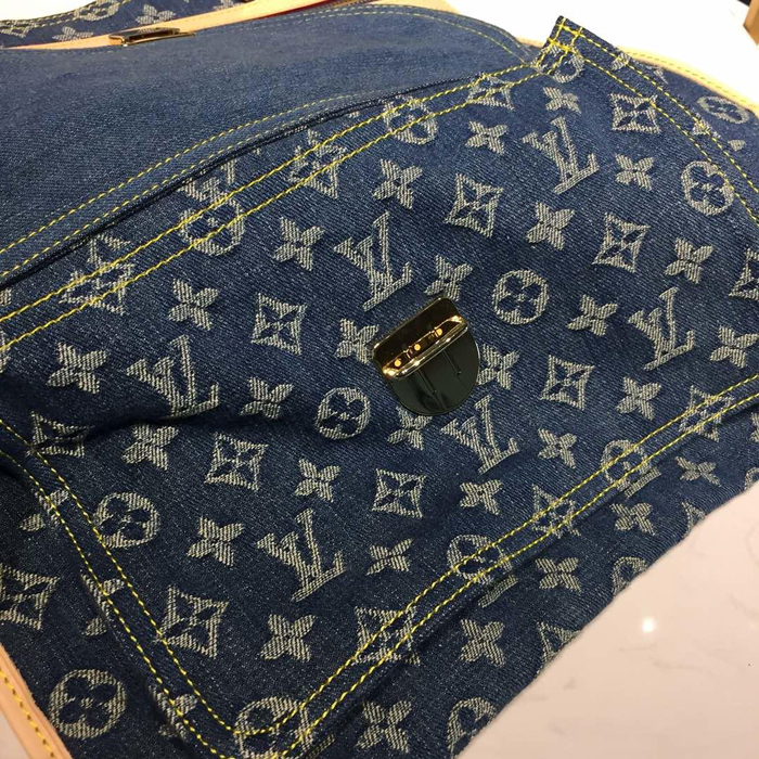 Сумка Louis Vuitton Flat Shopper Shoulder Bag M95018 Monogram "Denim Blue" фото № 8