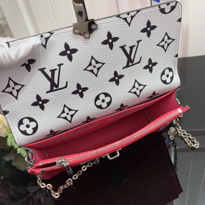 Сумка Louis Vuitton Cherrywood Chain Wallet M67793 Monogram Vernis Berlingot "Pink" фото № 8