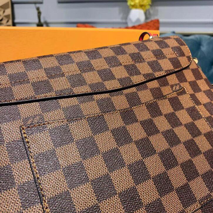 Сумка Louis Vuitton Beaubourg MM N40176 Damier Ebene Canvas Scarlet Red "Brown" фото № 7