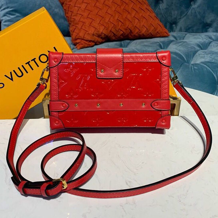 Сумка Louis Vuitton Petite Malle M54181 Monogram Vernis "Red" фото № 4