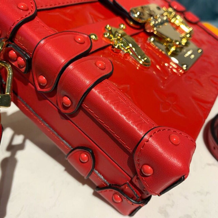 Сумка Louis Vuitton Petite Malle M54181 Monogram Vernis "Red" фото № 6