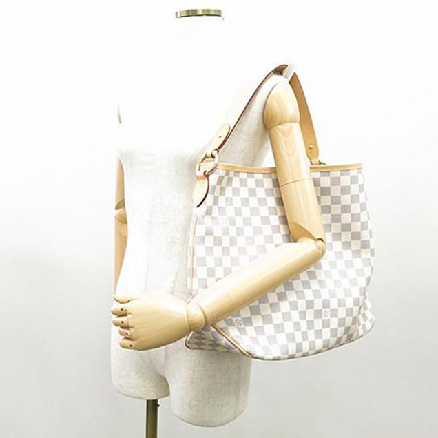 Сумка Louis Vuitton N41464 Delightful MM Hobo Bag Damier Azur Canvas "White" фото № 8