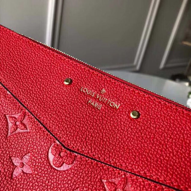 Клатч Louis Vuitton Monogram Empreinte Daily Pouch Clutch Bag 2018 "Red" фото № 4