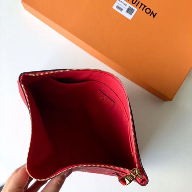 Клатч Louis Vuitton Monogram Empreinte Daily Pouch Clutch Bag 2018 "Red" фото № 5