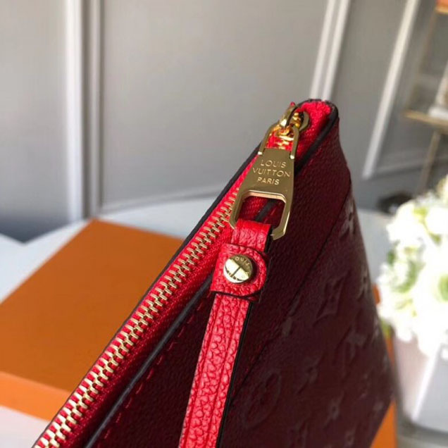 Клатч Louis Vuitton Monogram Empreinte Daily Pouch Clutch Bag 2018 "Red" фото № 7