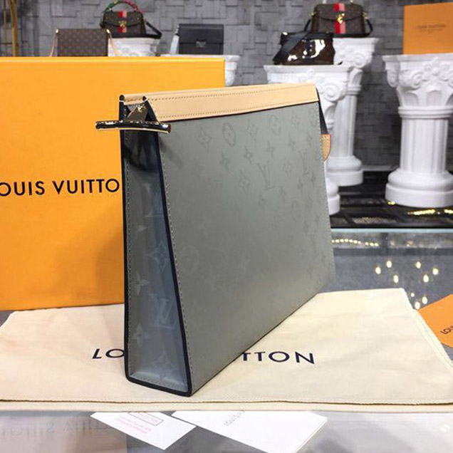 Клатч Louis Vuitton Monogram Titanium Canvas Pochette Voyage MM Bag 2018 фото № 2