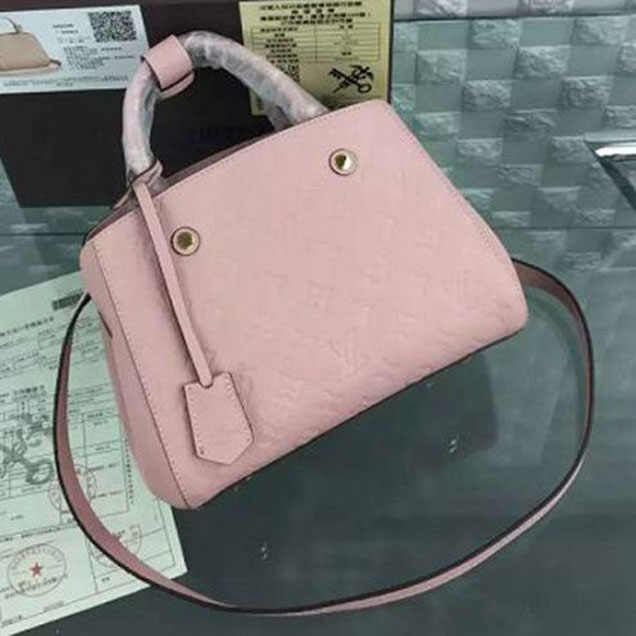 Сумка Louis Vuitton M41199 Montaigne BB Tote Bag Monogram Empreinte Leather "Pink" фото № 3