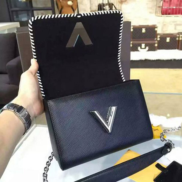 Сумка Louis Vuitton M42778 Twist MM Shoulder Bag Epi Leather "Black" фото № 8