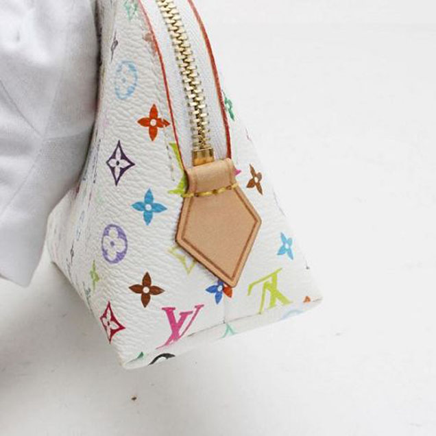 Косметичка Louis Vuitton M47354 Cosmetic Pouch Monogram Multicolore Canvas "White" фото № 6
