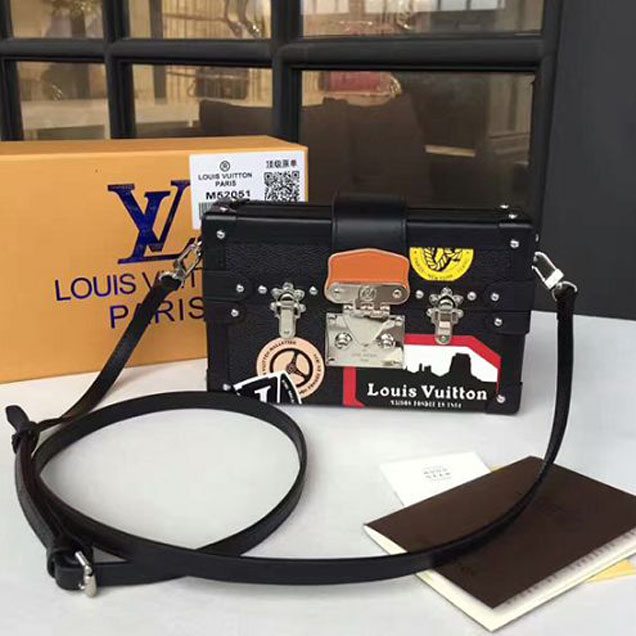 Сумка Louis Vuitton M52051 Petite Malle Crossbody Bag Epi Leather "Black" фото № 2