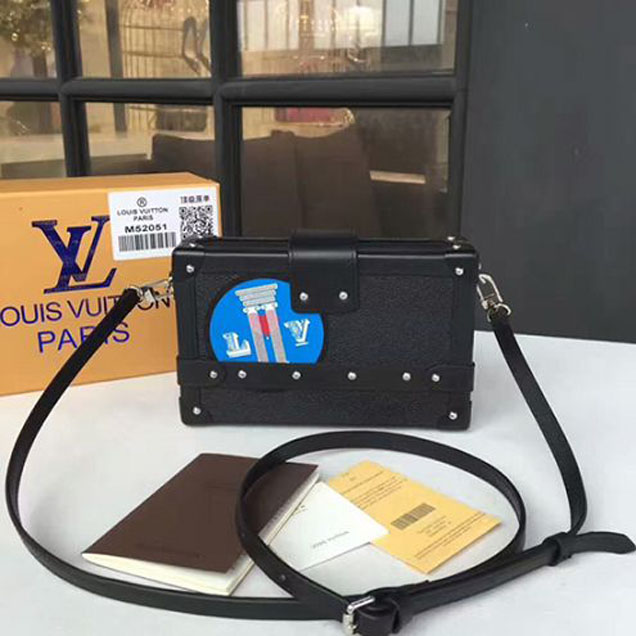 Сумка Louis Vuitton M52051 Petite Malle Crossbody Bag Epi Leather "Black" фото № 4