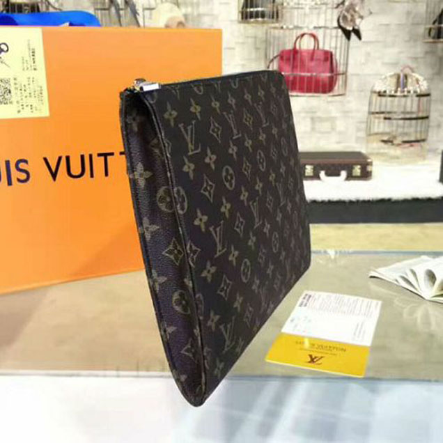 Клатч Louis Vuitton M53400 Posh document Monogram Canvas "Brown" фото № 3