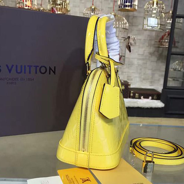 Сумка Louis Vuitton M90104 Alma BB Tote Bag Monogram Vernis "Yellow" фото № 3