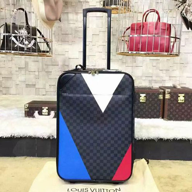 Чемодан Louis Vuitton N41620 Pegase Legere 55 Rolling Luggage Damier Cobalt Canvas "Navy Blue" фото № 2