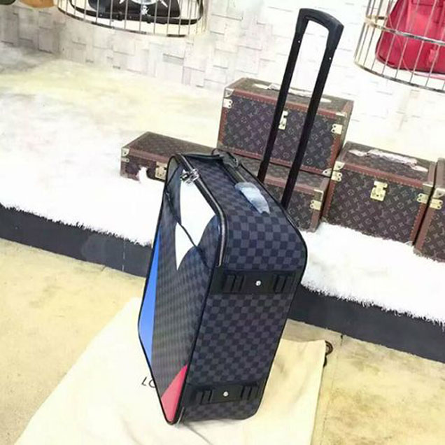 Чемодан Louis Vuitton N41620 Pegase Legere 55 Rolling Luggage Damier Cobalt Canvas "Navy Blue" фото № 4