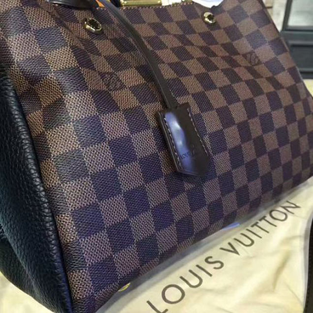 Сумка Louis Vuitton N41673 Brittany Tote Bag Damier Ebene Canvas "Brown" фото № 5
