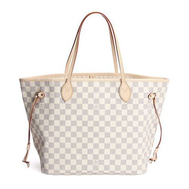 Сумка Louis Vuitton N51107 Neverfull MM Shoulder Bag Damier Azur Canvas "White" фото № 2