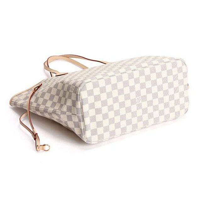 Сумка Louis Vuitton N51107 Neverfull MM Shoulder Bag Damier Azur Canvas "White" фото № 5