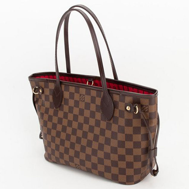 Сумка Louis Vuitton N51109 Neverfull PM Shoulder Bag Damier Ebene Canvas "Brown" фото № 4