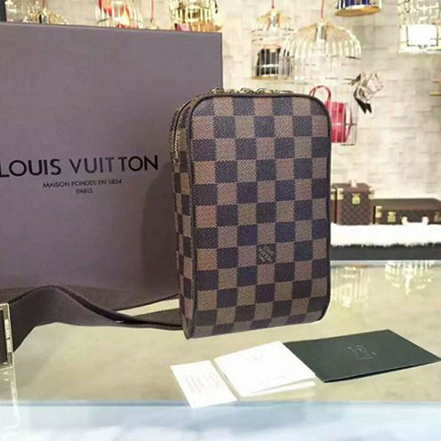 Сумка Louis Vuitton N51994 Geronimos Hip Pack Damier Ebene Canvas "Brown" фото № 2