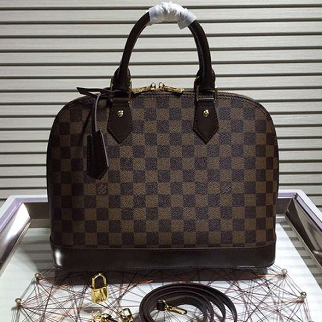 Сумка Louis Vuitton N53151 Alma PM Tote Bag Damier Ebene Canvas "Brown" фото № 2