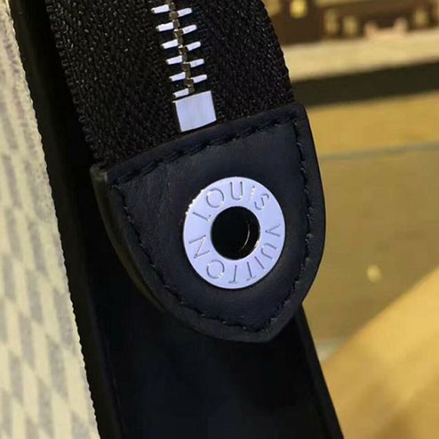 Клатч Louis Vuitton N60049 Pochette Voyage MM Damier Azur Canvas "White" фото № 7