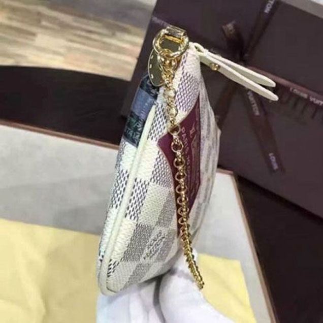 Сумка Louis Vuitton N63078 Pochette Milla MM Damier Azur Canvas "White" фото № 5