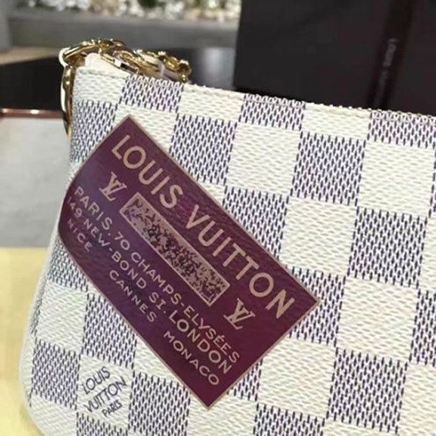 Сумка Louis Vuitton N63078 Pochette Milla MM Damier Azur Canvas "White" фото № 8