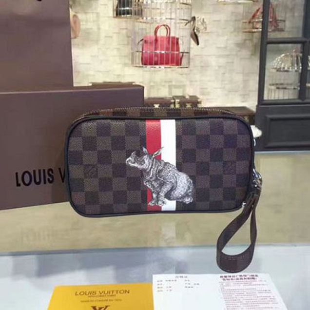 Louis Vuitton N63350 Pochette Volga Damier Ebene Canvas "Brown" фото № 2