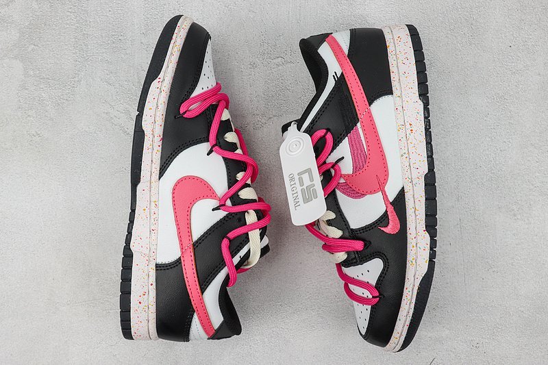 Nike SB Dunk Low Swooshes "Black/White/Pink" фото № 7