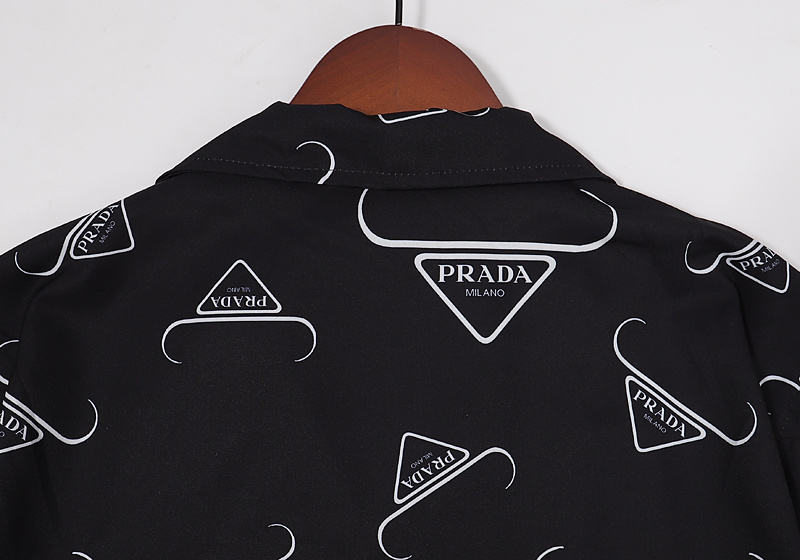 Рубашка Prada Short Sleeve Decoration "Black" фото № 4