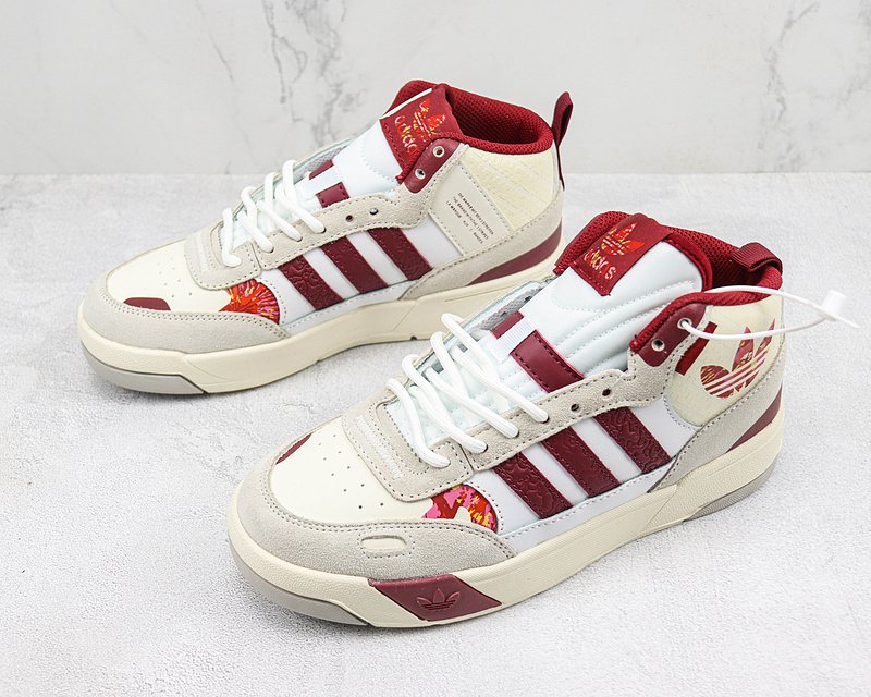 Adidas Post Up "White/Beige/Burgundy" фото № 5