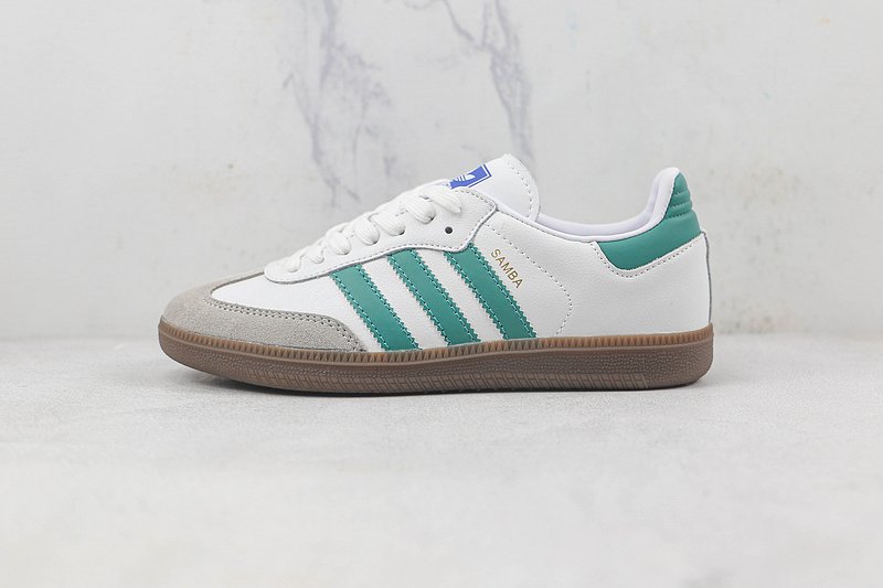 Adidas Samba "White/Green" фото № 2