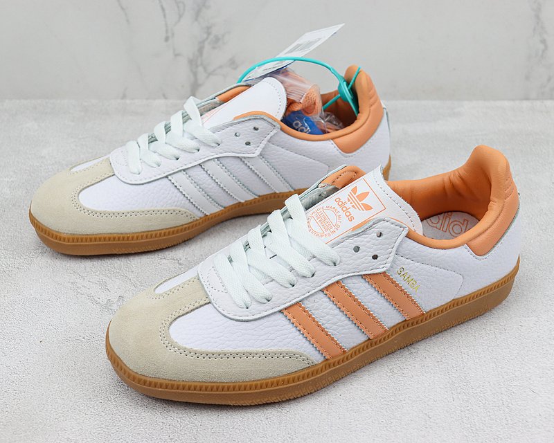 Adidas Samba OG "White/Orange" фото № 5