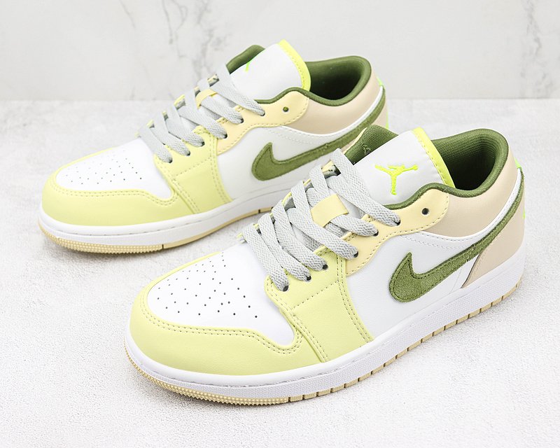 Air Jordan 1 Low Sail "White Oil Green" фото № 5