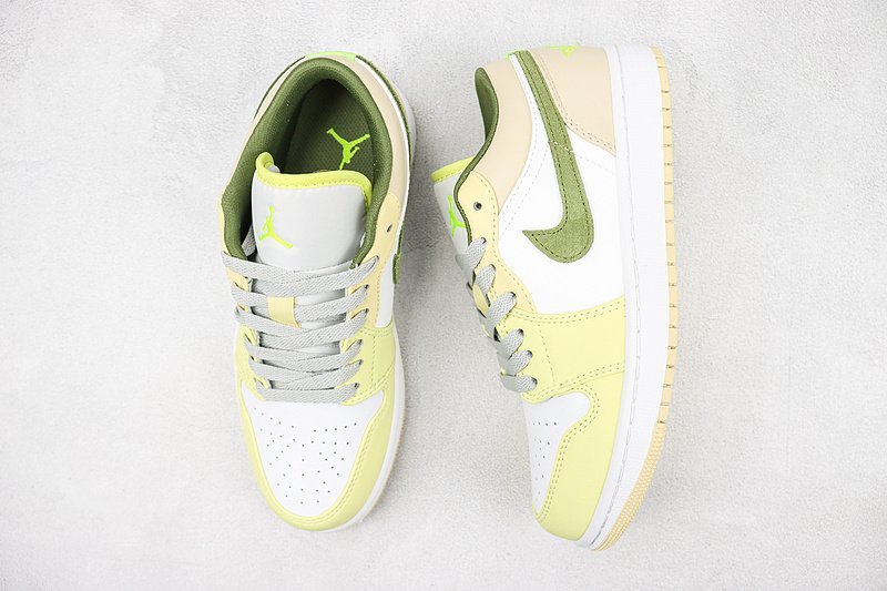 Air Jordan 1 Low Sail "White Oil Green" фото № 6