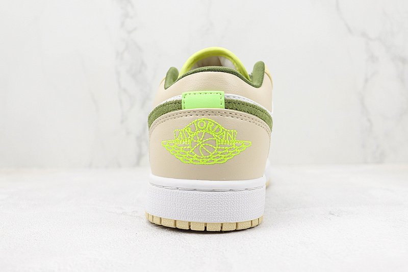 Air Jordan 1 Low Sail "White Oil Green" фото № 8