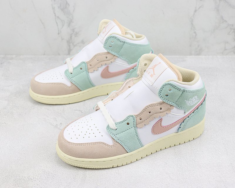 Air Jordan 1 Mid "Pink Oxford/Jade Ice/White" фото № 5