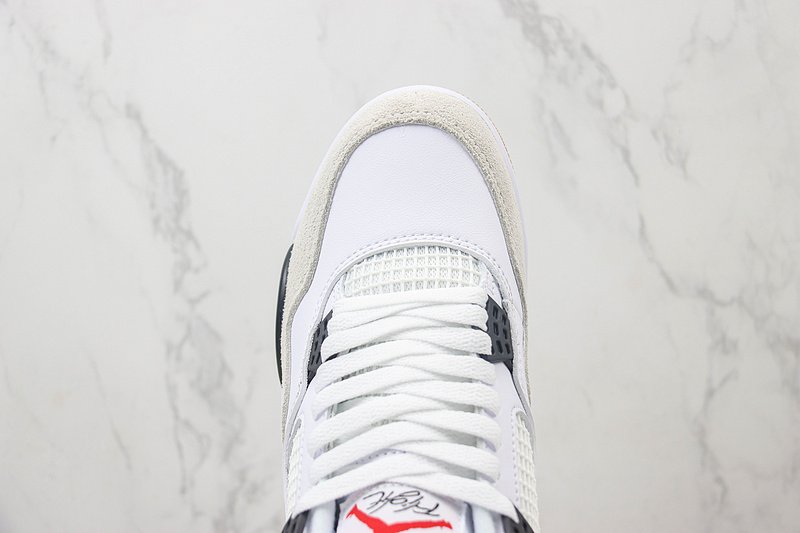 Air Jordan 4 "White/Dark Grey/Beige Foot" фото № 4