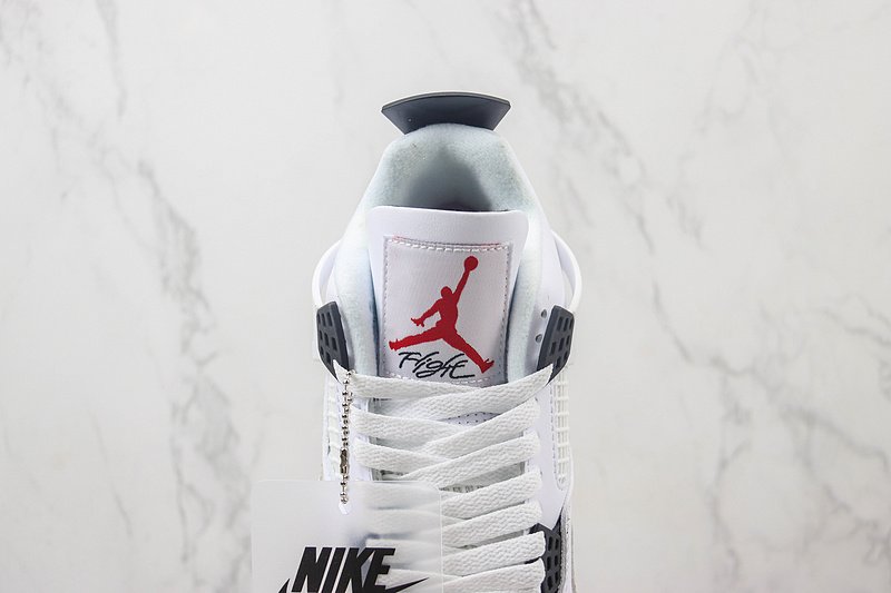 Air Jordan 4 "White/Dark Grey/Beige Foot" фото № 5