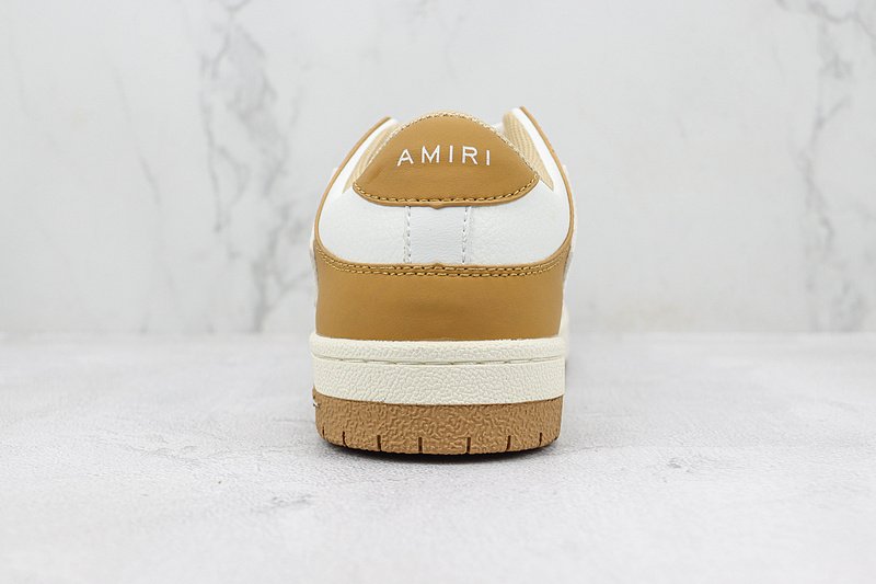 Amiri Skel Top Low "White/Wheat Beige" фото № 9