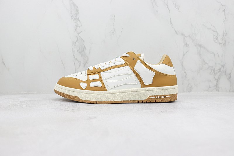 Amiri Skel Top Low "White/Wheat Beige" фото № 2