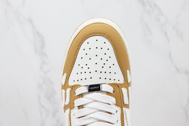 Amiri Skel Top Low "White/Wheat Beige" фото № 4
